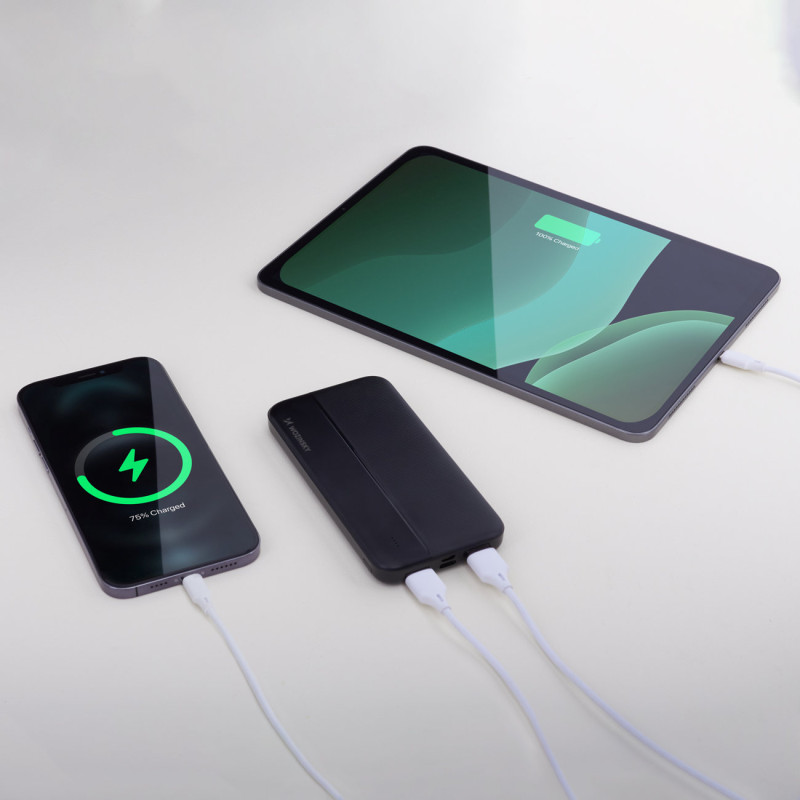 Powerbank Li-Po 10000mAh 2xUSB juoda