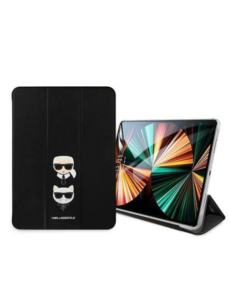 Karl Lagerfeld Saffiano Karl&Choupette dėklas, skirtas iPad 11& 39 & 39 Pro 2021 - juodas Karl Lagerfeld Saffiano Karl&Choupette dėklas, skirtas iPad 11& 39 & 39 Pro 2021 - juodas