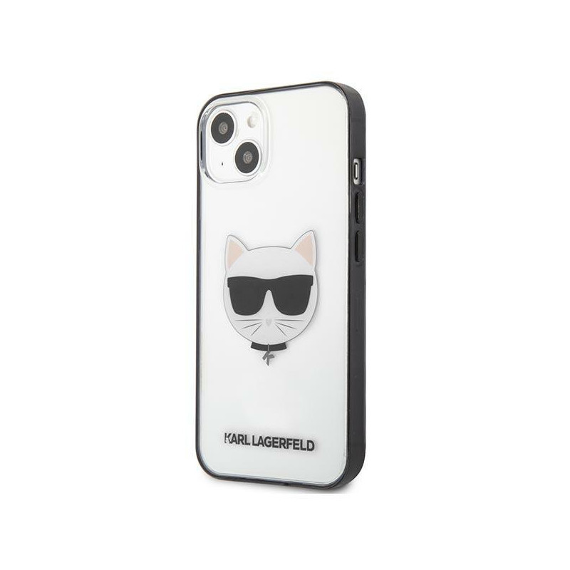 Karl Lagerfeld Ikonik Choupette dėklas iPhone 13 mini - skaidrus