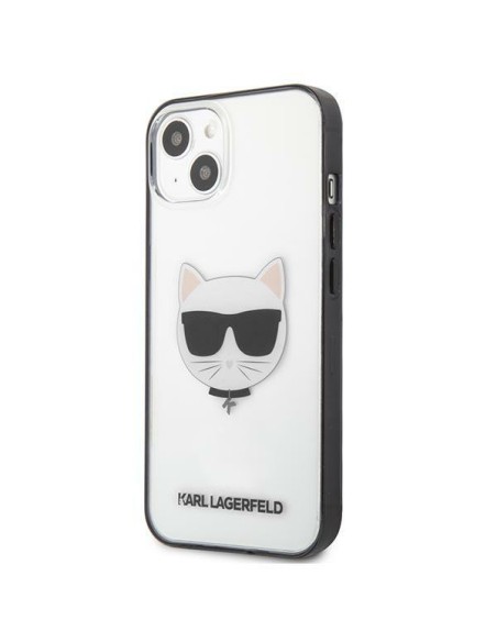 Karl Lagerfeld Ikonik Choupette dėklas iPhone 13 mini - skaidrus Karl Lagerfeld Ikonik Choupette dėklas iPhone 13 mini - skaidrus