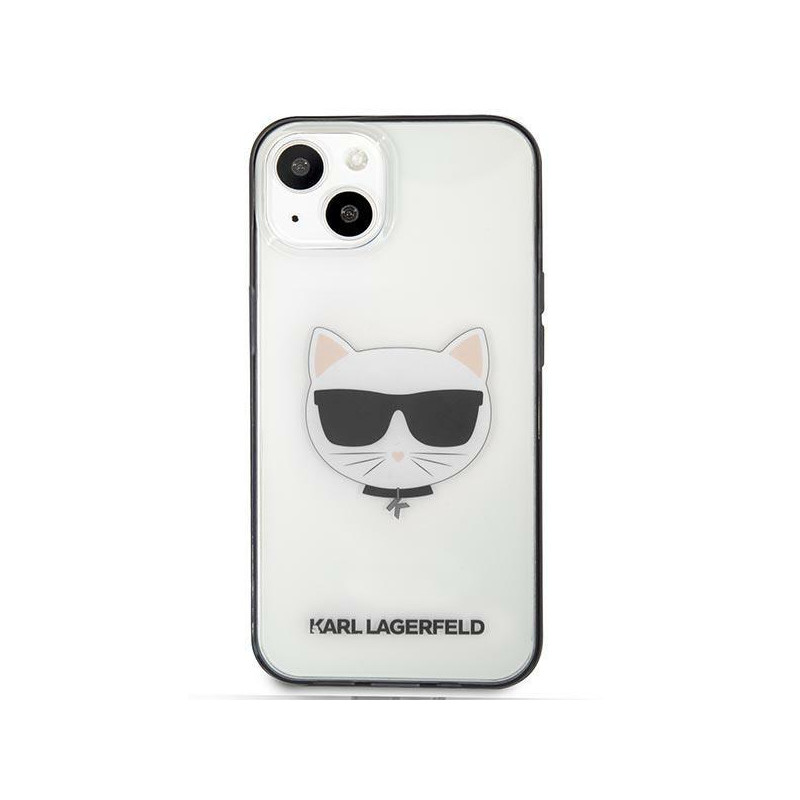 Karl Lagerfeld Ikonik Choupette dėklas iPhone 13 mini - skaidrus