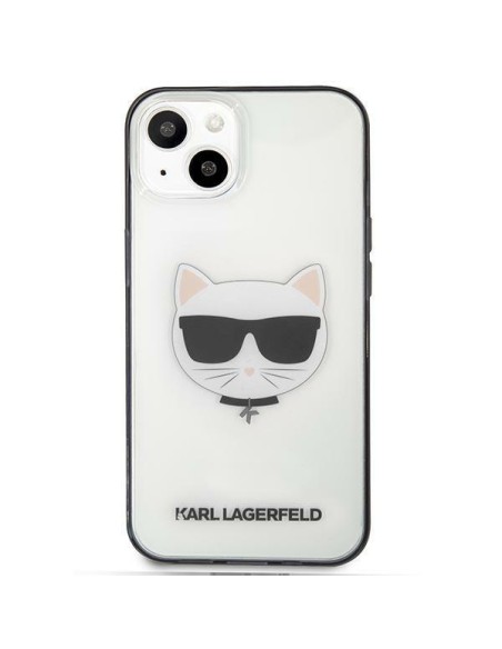Karl Lagerfeld Ikonik Choupette dėklas iPhone 13 mini - skaidrus Karl Lagerfeld Ikonik Choupette dėklas iPhone 13 mini - skaidrus