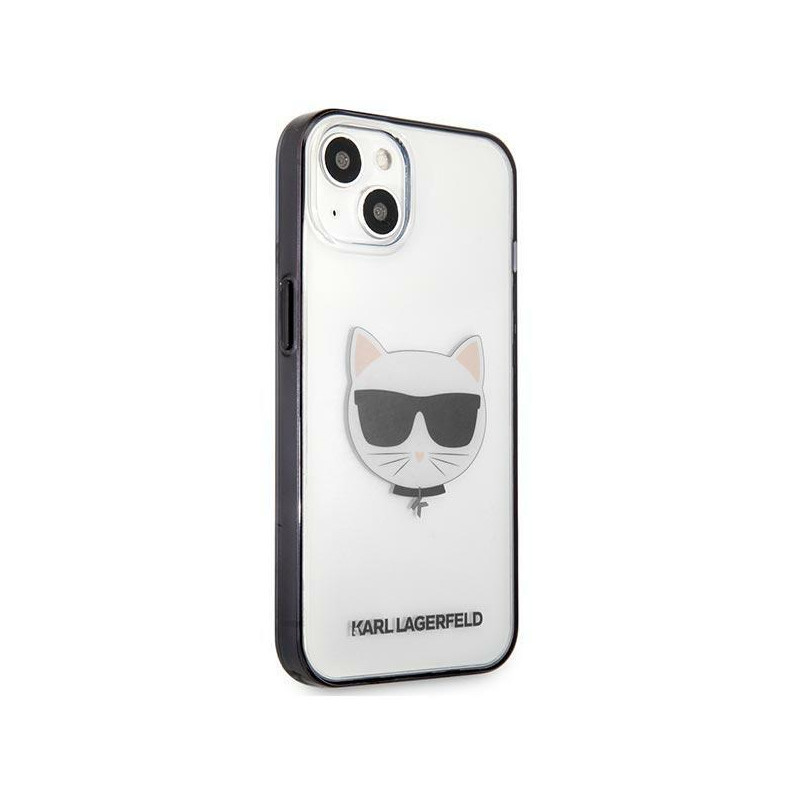 Karl Lagerfeld Ikonik Choupette dėklas iPhone 13 mini - skaidrus