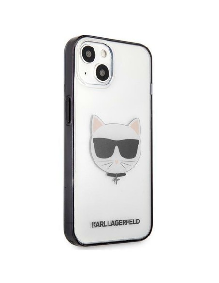 Karl Lagerfeld Ikonik Choupette dėklas iPhone 13 mini - skaidrus Karl Lagerfeld Ikonik Choupette dėklas iPhone 13 mini - skaidrus