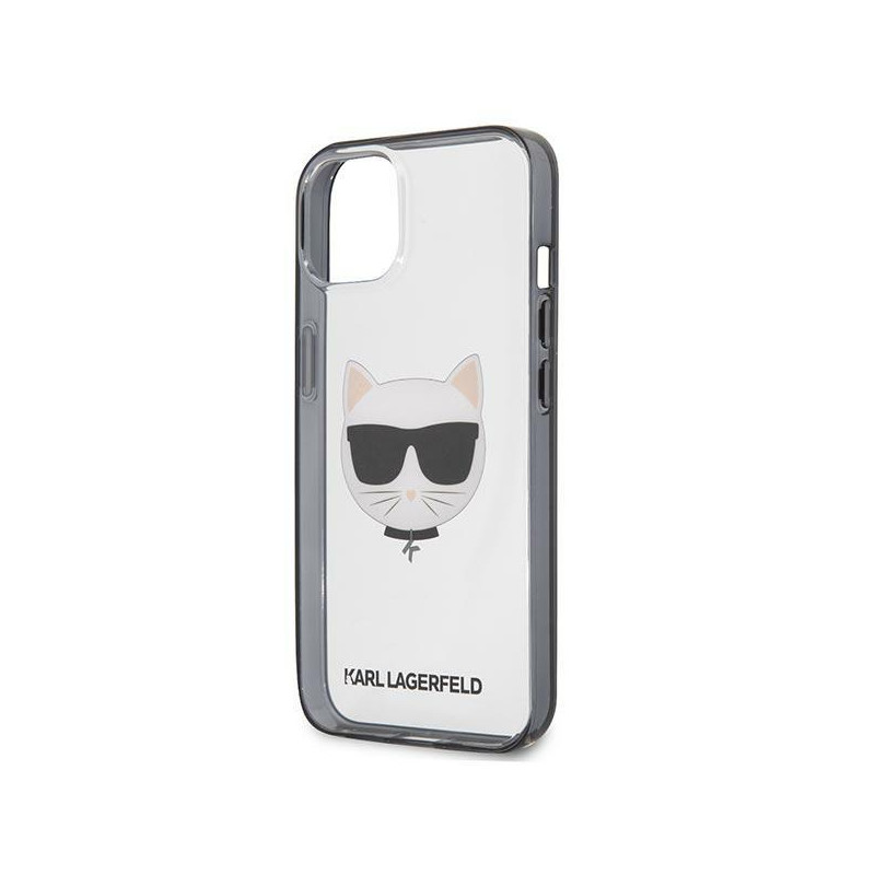 Karl Lagerfeld Ikonik Choupette dėklas iPhone 13 mini - skaidrus