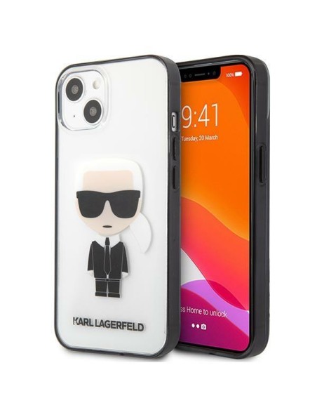 Karl Lagerfeld Iconik Karl dėklas iPhone 13 mini - skaidrus