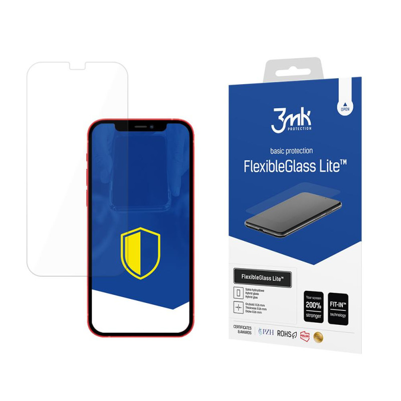 3mk FlexibleGlass Lite™ hibridinis stiklas, skirtas iPhone 12 / iPhone 12 Pro