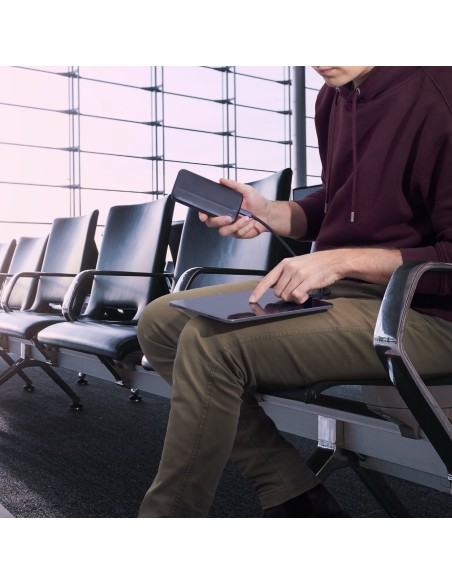 Powerbank Li-Po 10000mAh 2xUSB juoda