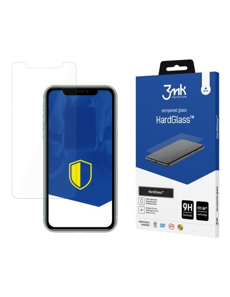 9H 3mk HardGlass™ stiklas, skirtas iPhone 11 9H 3mk HardGlass™ stiklas, skirtas iPhone 11