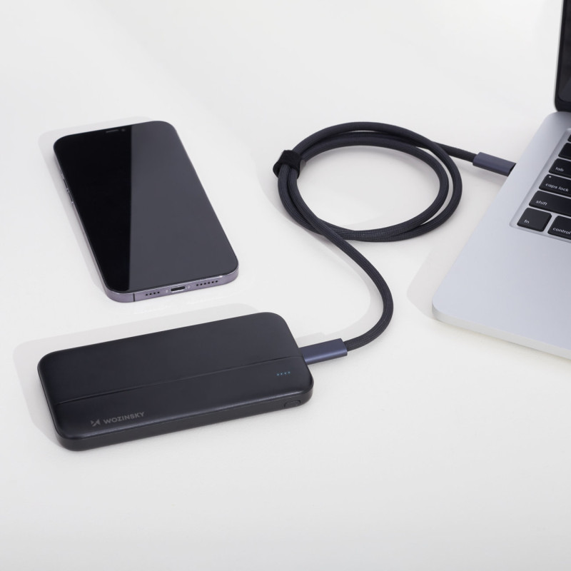 Powerbank Li-Po 10000mAh 2xUSB juoda