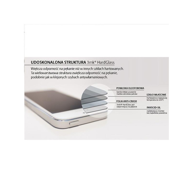 9H 3mk HardGlass™ stiklas, skirtas iPhone SE 2020 / iPhone SE 2022