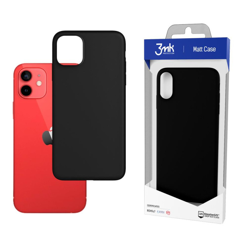 3mk matinis dėklas iPhone 12 mini - juodas 3mk matinis dėklas iPhone 12 mini - juodas