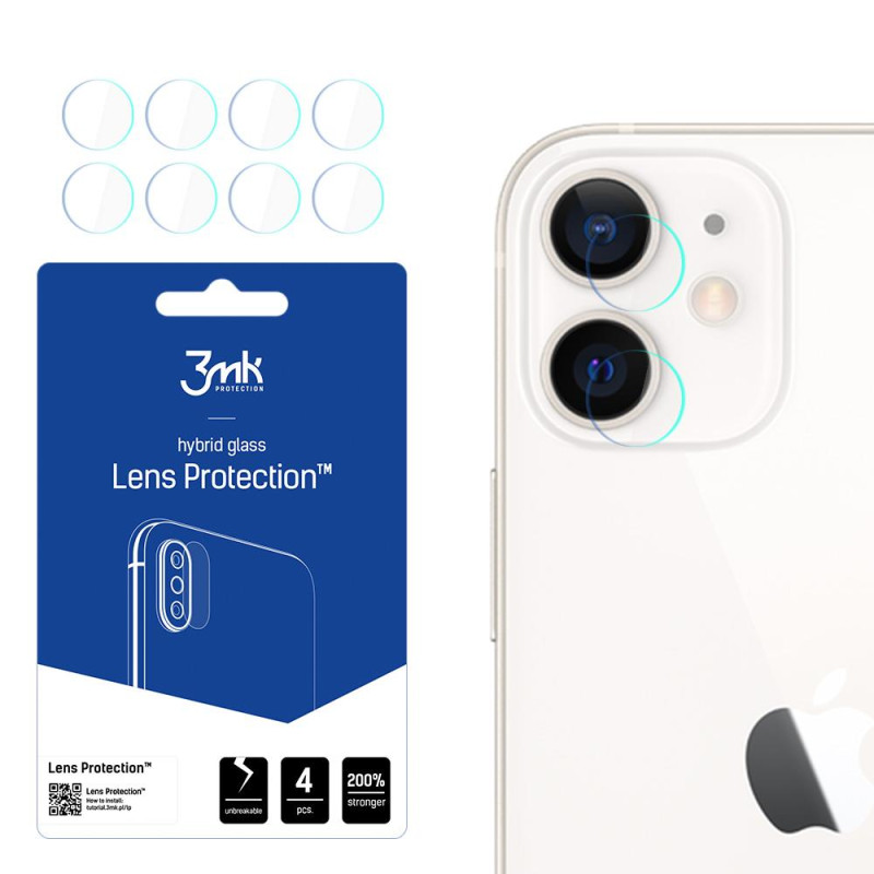 3mk Lens Protection™ hibridinis fotoaparato stiklas, skirtas iPhone 12