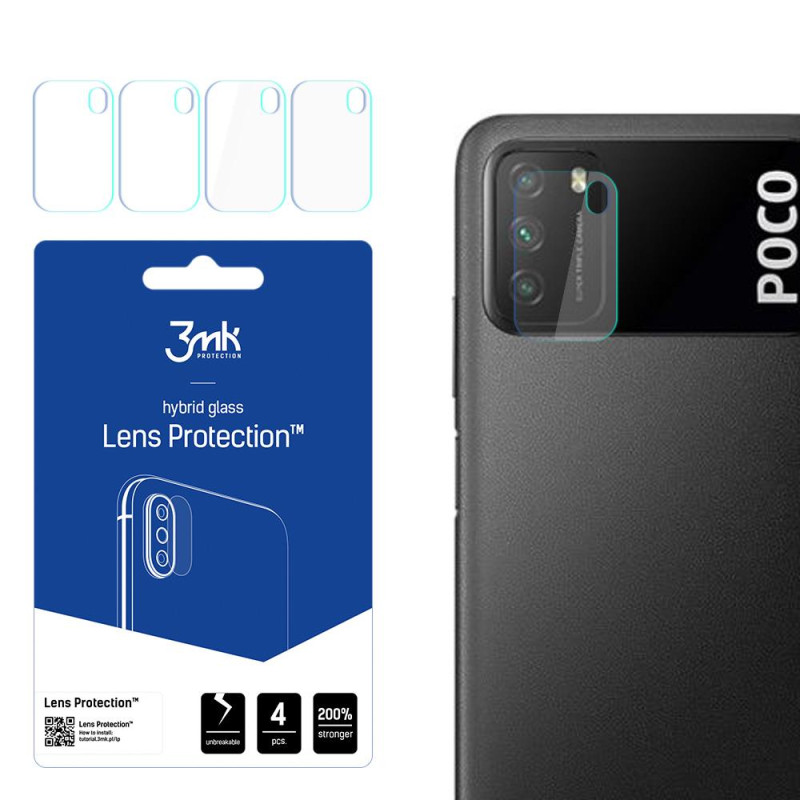 3mk Lens Protection™ hibridinis fotoaparato stiklas, skirtas Xiaomi Poco M3