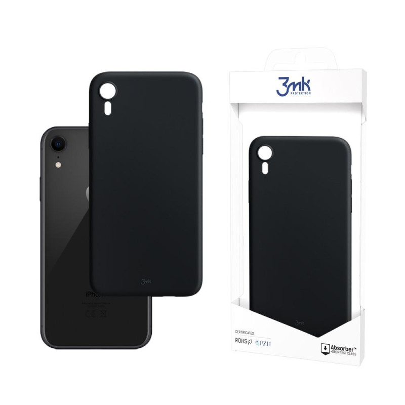 3mk matinis dėklas iPhone Xr - juodas