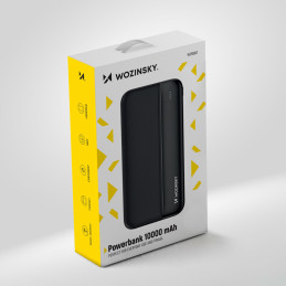 Powerbank Li-Po 10000mAh 2xUSB juoda