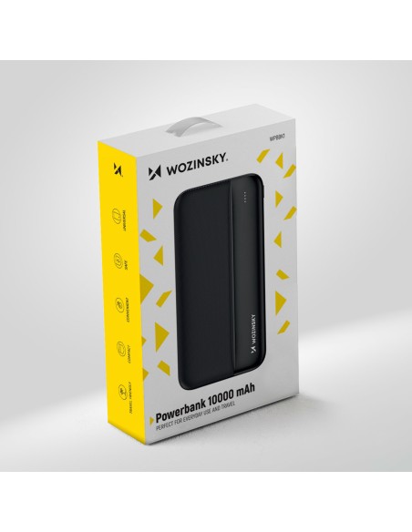 Powerbank Li-Po 10000mAh 2xUSB juoda