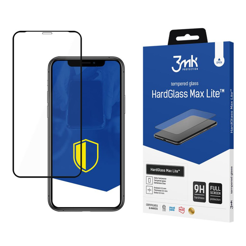 9H 3mk HardGlass Max Lite™ stiklas, skirtas iPhone Xr / 11