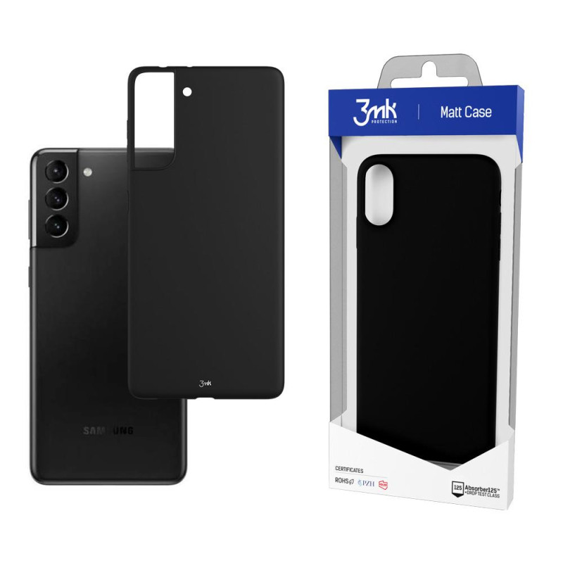 3mk matinis dėklas, skirtas Samsung Galaxy S21 5G – juodas 3mk matinis dėklas, skirtas Samsung Galaxy S21 5G – juodas