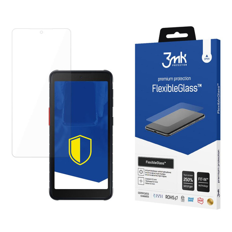 3mk FlexibleGlass™ hibridinis stiklas, skirtas Samsung Galaxy Xcover 5 3mk FlexibleGlass™ hibridinis stiklas, skirtas Samsung Galaxy Xcover 5