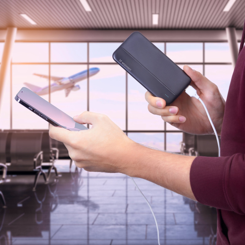 Powerbank Li-Po 10000mAh 2xUSB juoda