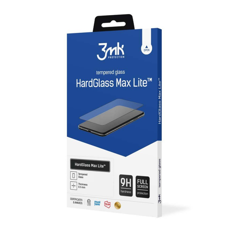 9H 3mk HardGlass Max Lite™ stiklas, skirtas Samsung Galaxy S21 FE 5G 9H 3mk HardGlass Max Lite™ stiklas, skirtas Samsung Galaxy S21 FE 5G