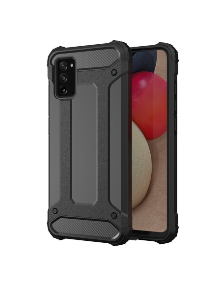 Hybrid Armor šarvuotas hibridinis dėklo dangtelis, skirtas Samsung Galaxy A03s juodas