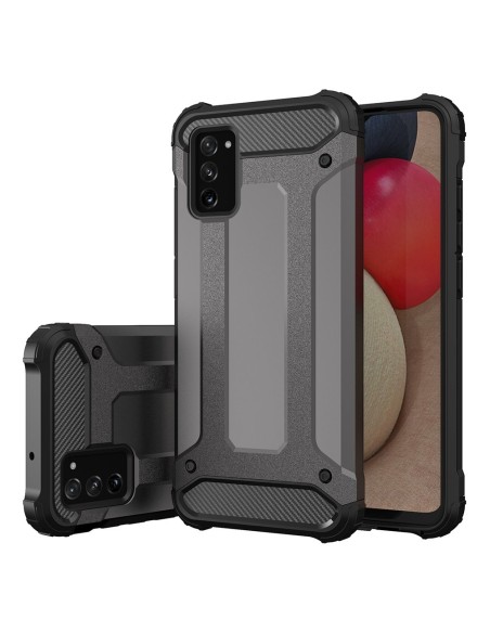 Hybrid Armor šarvuotas hibridinis dėklo dangtelis, skirtas Samsung Galaxy A03s juodas