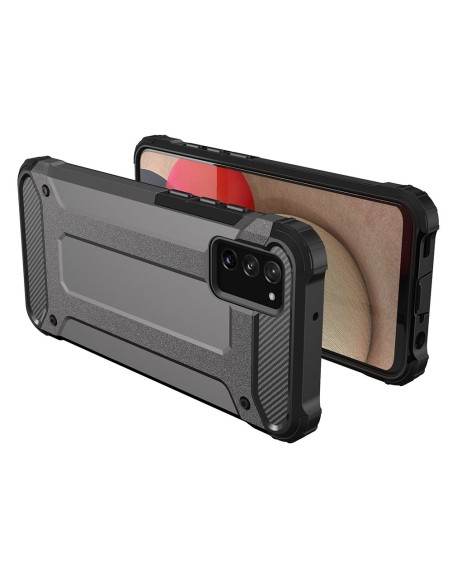 Hybrid Armor šarvuotas hibridinis dėklo dangtelis, skirtas Samsung Galaxy A03s juodas