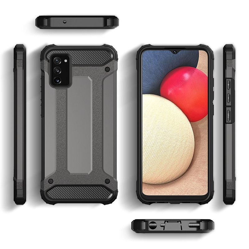 Hybrid Armor šarvuotas hibridinis dėklo dangtelis, skirtas Samsung Galaxy A03s juodas