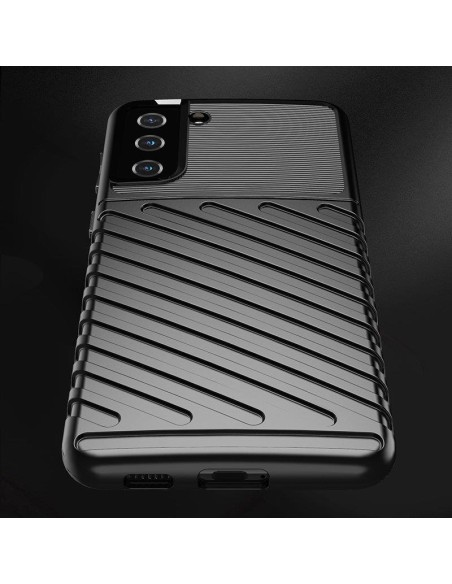 Thunder Case lankstus šarvuotas dėklas Samsung Galaxy S22+ (S22 Plus) juodas Thunder Case lankstus šarvuotas dėklas Samsung Galaxy S22+ (S22 Plus) juodas