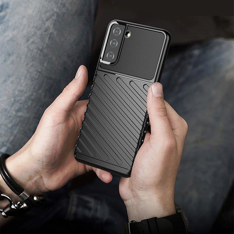 Thunder Case lankstus šarvuotas dėklas Samsung Galaxy S22+ (S22 Plus) juodas