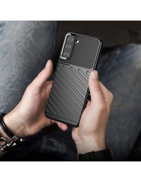 Thunder Case lankstus šarvuotas dėklas Samsung Galaxy S22+ (S22 Plus) juodas Thunder Case lankstus šarvuotas dėklas Samsung Galaxy S22+ (S22 Plus) juodas