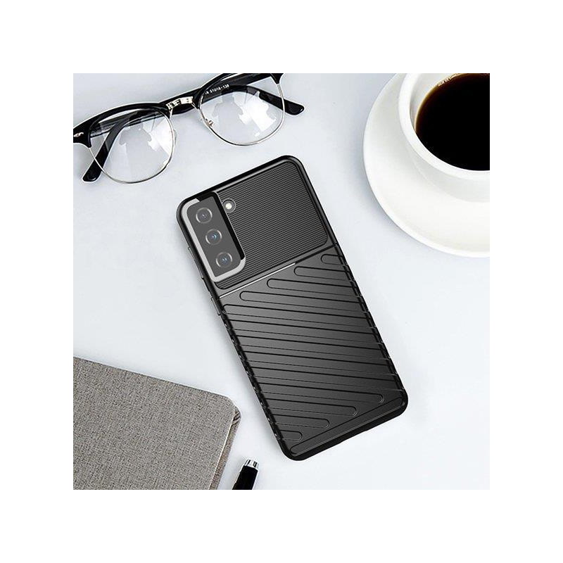 Thunder Case lankstus šarvuotas dėklas Samsung Galaxy S22+ (S22 Plus) juodas