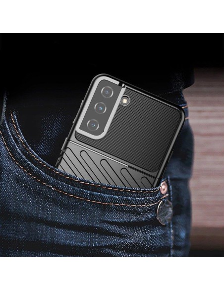 Thunder Case lankstus šarvuotas dėklas, skirtas Samsung Galaxy S22+ (S22 Plus) mėlynas