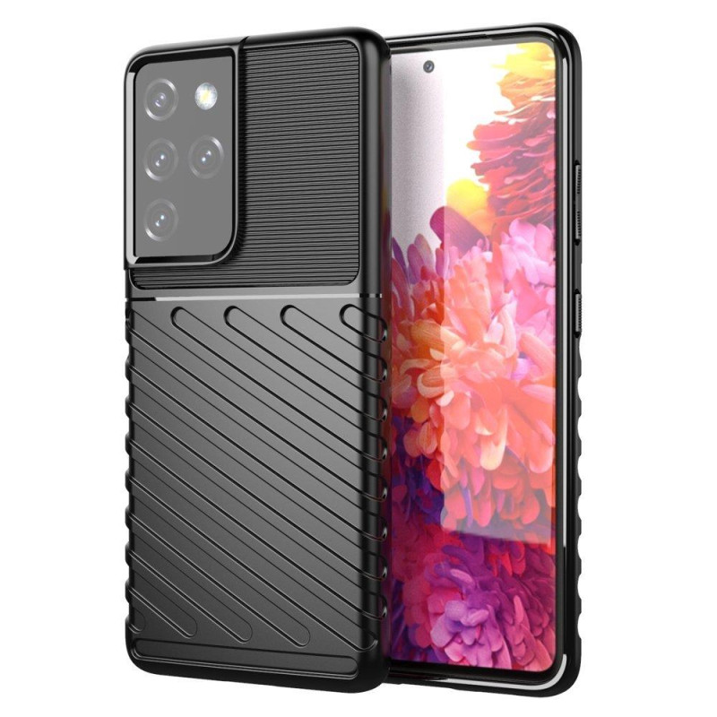 Thunder Case lankstus šarvuotas dėklas Samsung Galaxy S22 Ultra juodas