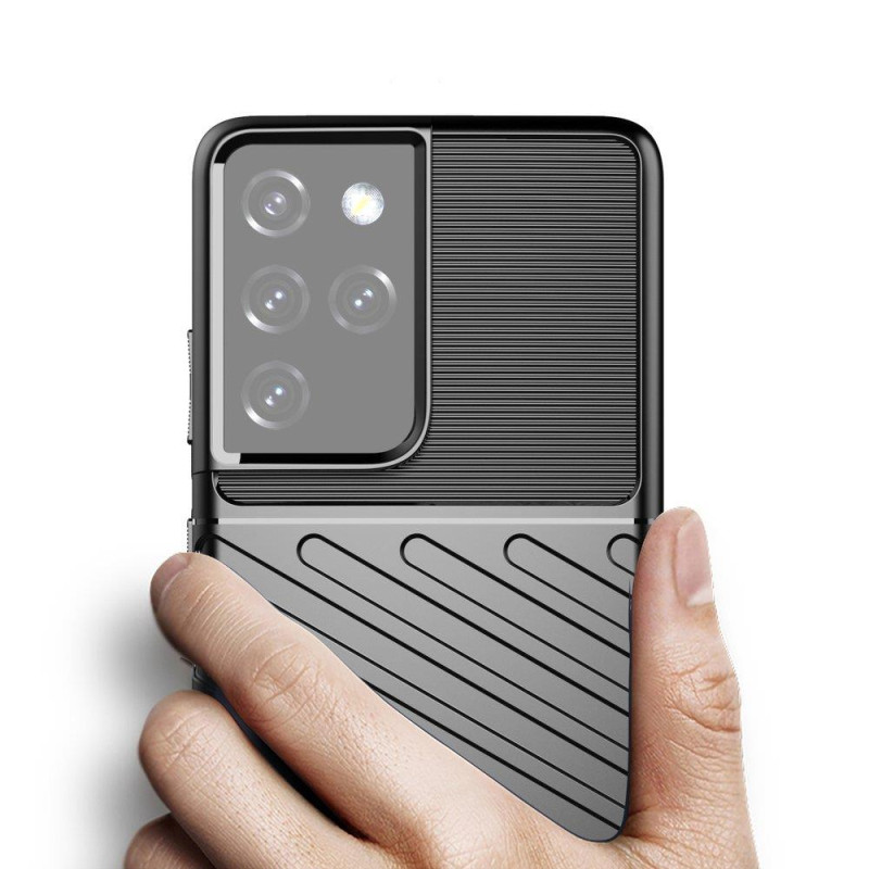 Thunder Case lankstus šarvuotas dėklas Samsung Galaxy S22 Ultra juodas