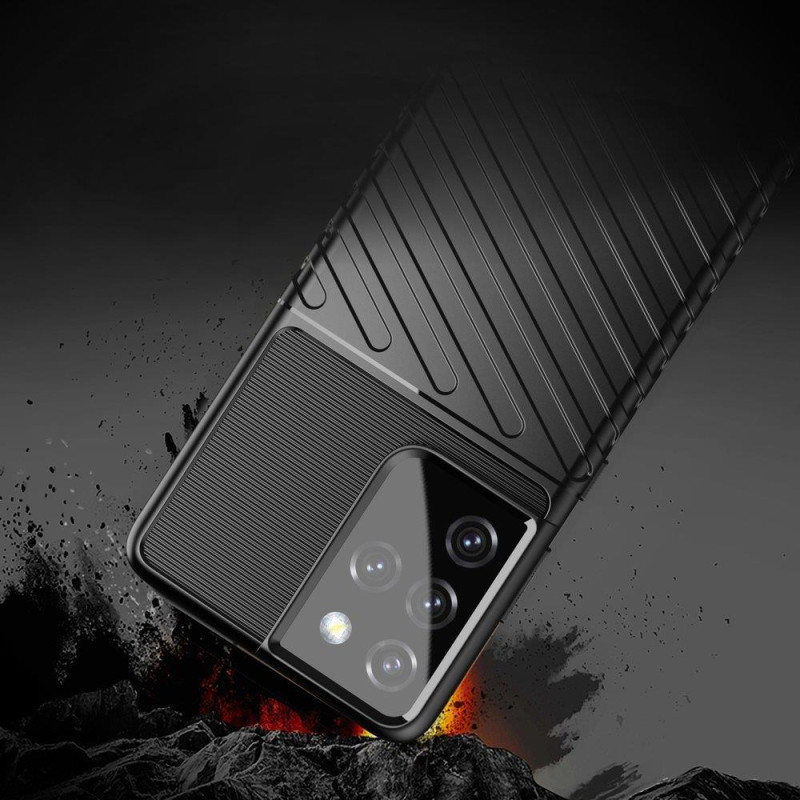 Thunder Case lankstus šarvuotas dėklas Samsung Galaxy S22 Ultra juodas