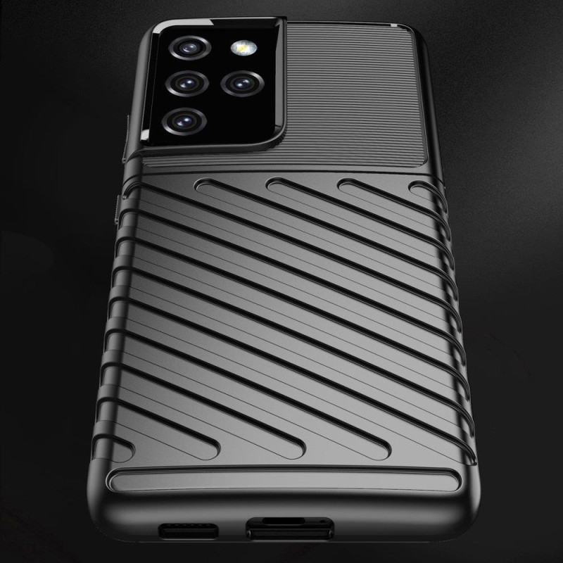 Thunder Case lankstus šarvuotas dėklas Samsung Galaxy S22 Ultra juodas