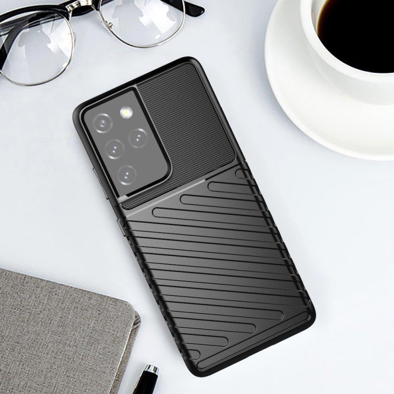 Thunder Case lankstus šarvuotas dėklas Samsung Galaxy S22 Ultra juodas