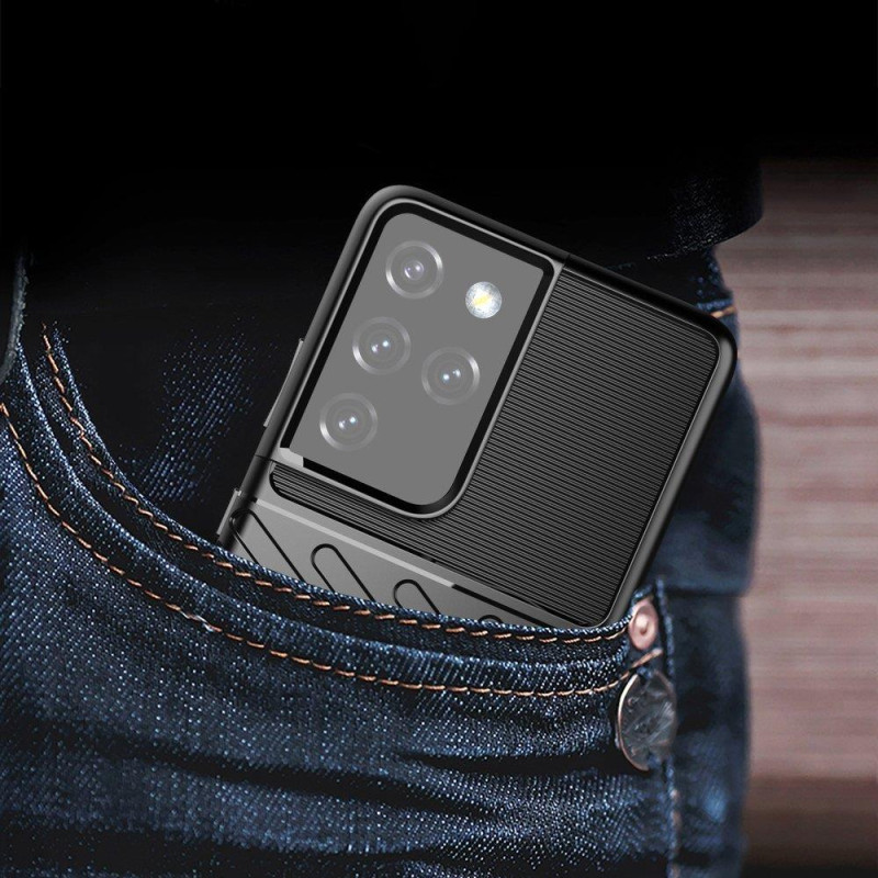 Thunder Case lankstus šarvuotas dėklas Samsung Galaxy S22 Ultra juodas