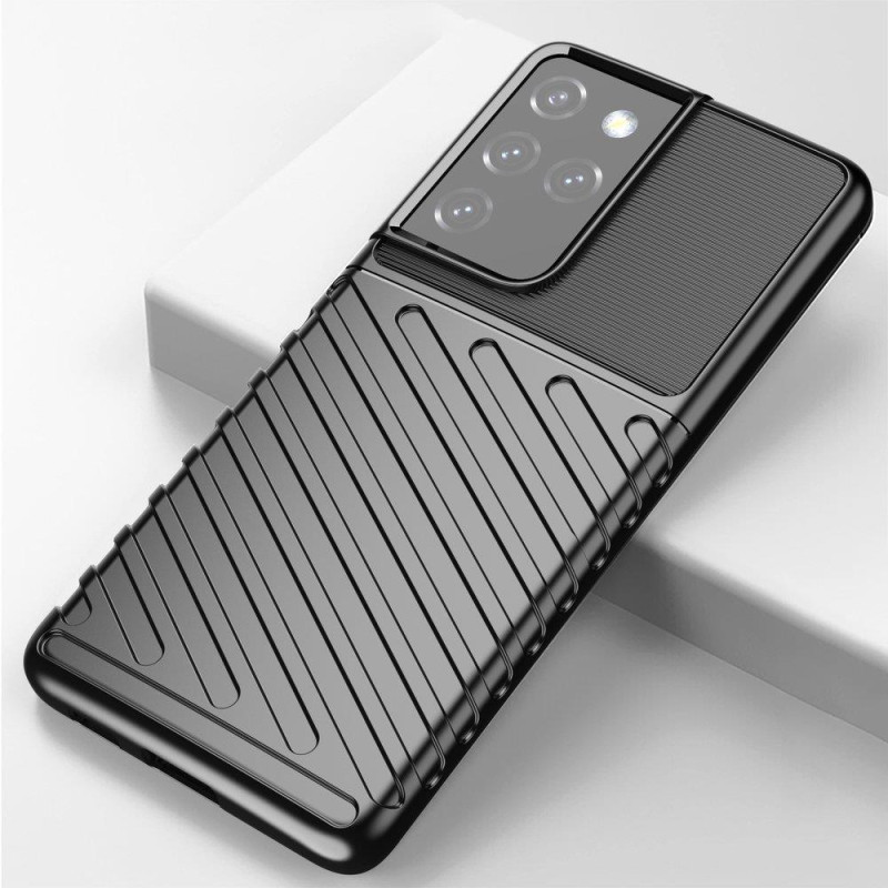 Thunder Case lankstus šarvuotas dėklas Samsung Galaxy S22 Ultra juodas