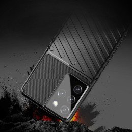 Thunder Case lankstus šarvuotas dėklas, skirtas Samsung Galaxy S22 Ultra mėlynas