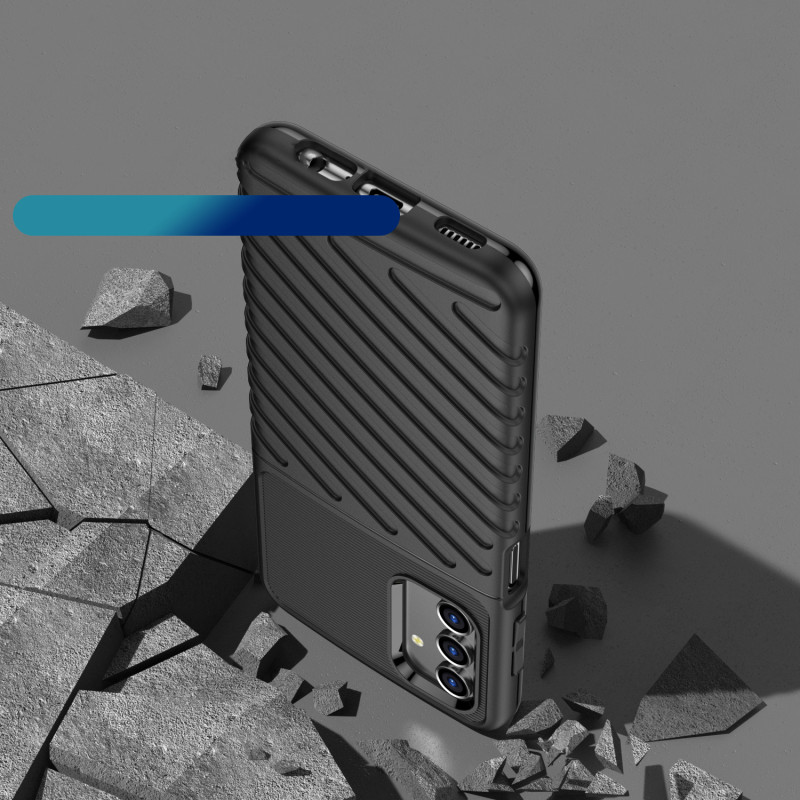 Thunder Case lankstus šarvuotas dėklas Samsung Galaxy A13 5G juodas
