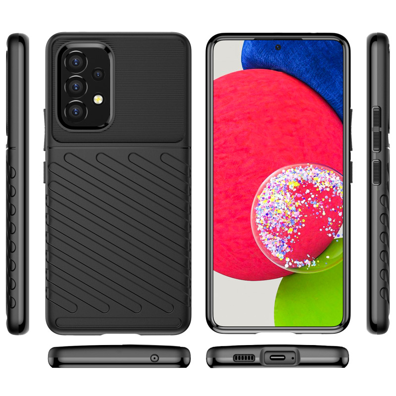 Thunder Case lankstus šarvuotas dėklas Samsung Galaxy A53 5G juodas