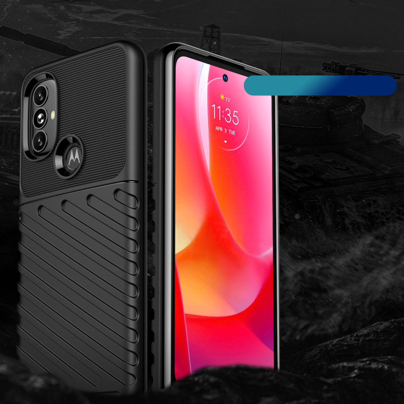 Thunder Case lankstus šarvuotas dėklo dangtelis, skirtas Motorola Moto G Power 2022 juodas