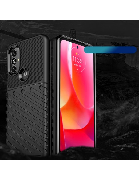 Thunder Case lankstus šarvuotas dėklo dangtelis, skirtas Motorola Moto G Power 2022 juodas Thunder Case lankstus šarvuotas dėklo dangtelis, skirtas Motorola Moto G Power 2022 juodas