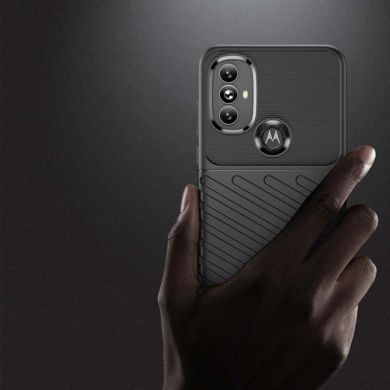 Thunder Case lankstus šarvuotas dėklo dangtelis, skirtas Motorola Moto G Power 2022 juodas