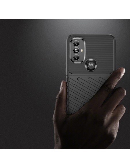 Thunder Case lankstus šarvuotas dėklo dangtelis, skirtas Motorola Moto G Power 2022 juodas Thunder Case lankstus šarvuotas dėklo dangtelis, skirtas Motorola Moto G Power 2022 juodas