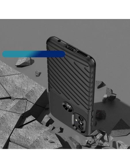 Thunder Case lankstus šarvuotas dėklo dangtelis, skirtas Motorola Moto G Power 2022 juodas Thunder Case lankstus šarvuotas dėklo dangtelis, skirtas Motorola Moto G Power 2022 juodas